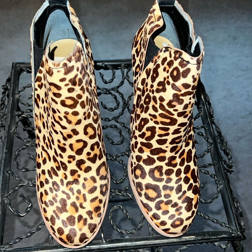 Leopard print booties. Dolce Vita size 8